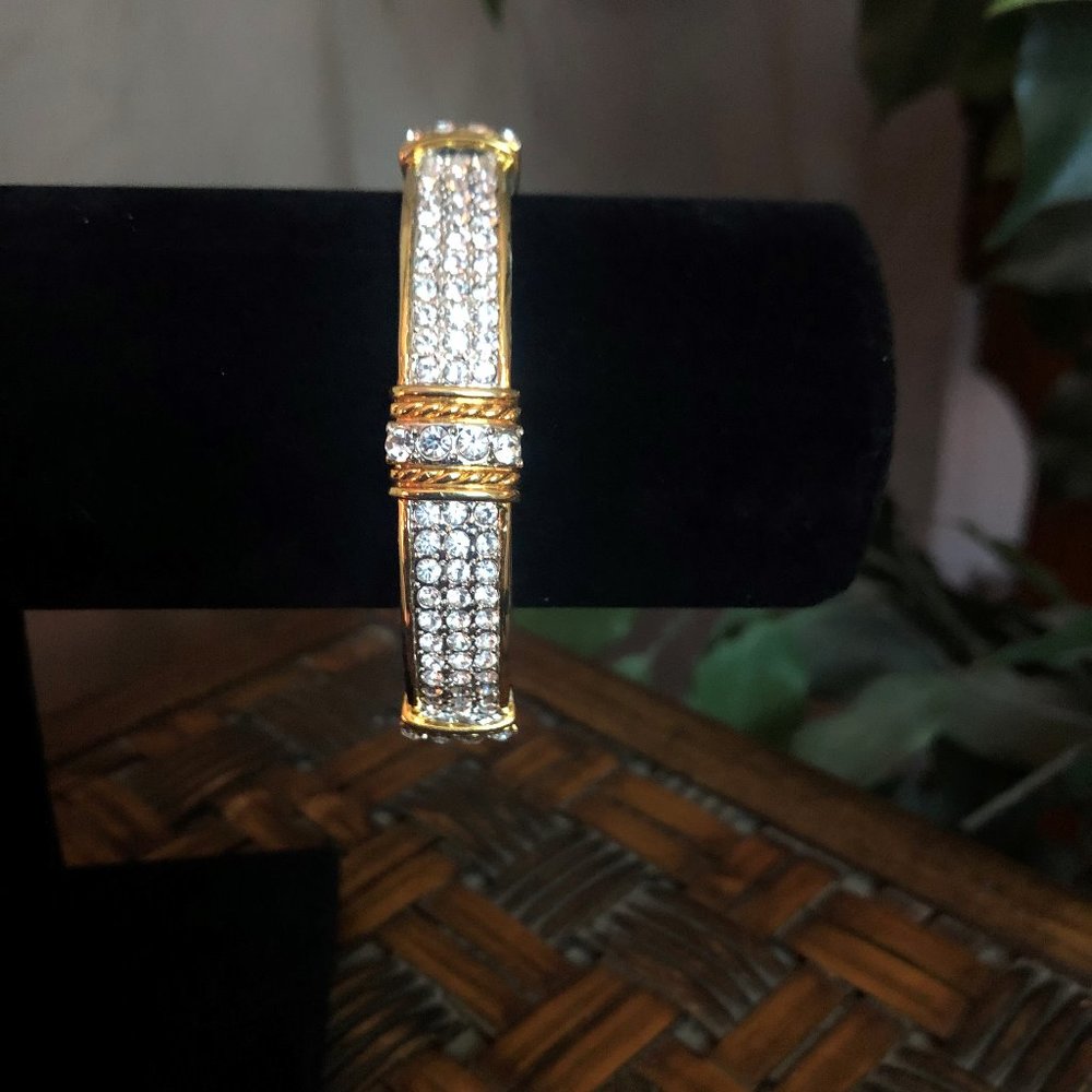 Intricate Golden, Gemstone Encrusted Bracelet